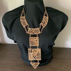 Vintage Filigree Large Bib Statement Necklace